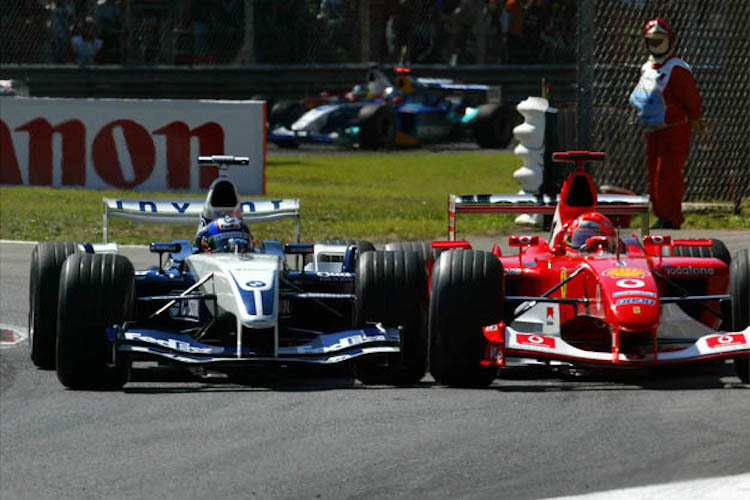 Juan Pablo Montoya gegen Michael Schumacher in Monza 2003