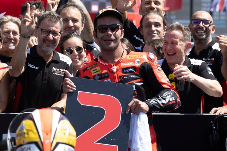 Danilo Petrucci holte in Portimao zwei Podestplätze und viele Punkte für die Superbike-Wertung