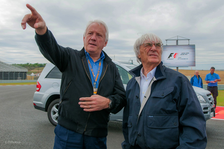 Charlie Whiting und Bernie Ecclestone – da geht es lang