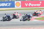 Im Rennen: Dani Pedrosa führt vor Márquez, Lorenzo und Rossi