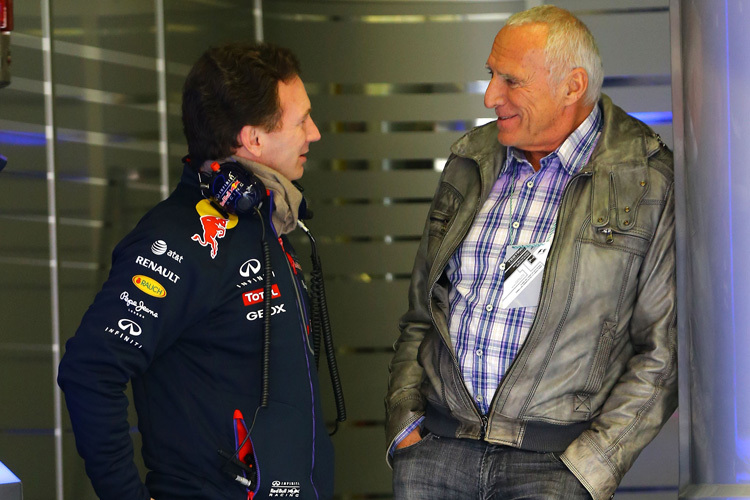 Teamchef Christian Horner mit «Mr. Red Bull» Didi Mateschitz