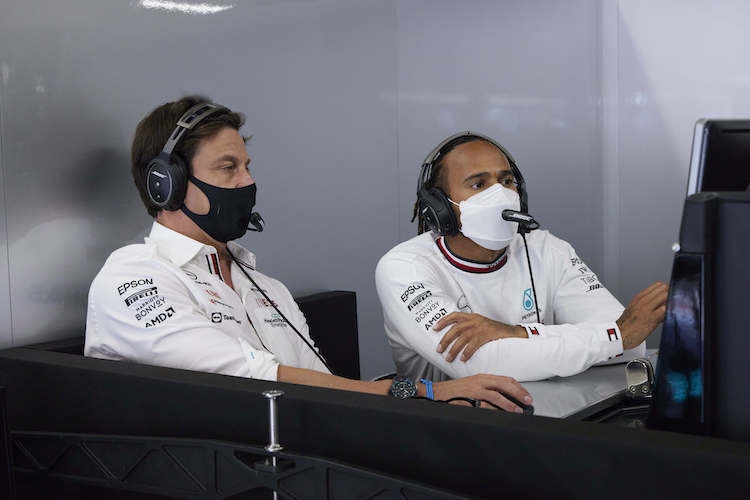 Toto Wolff und Lewis Hamilton