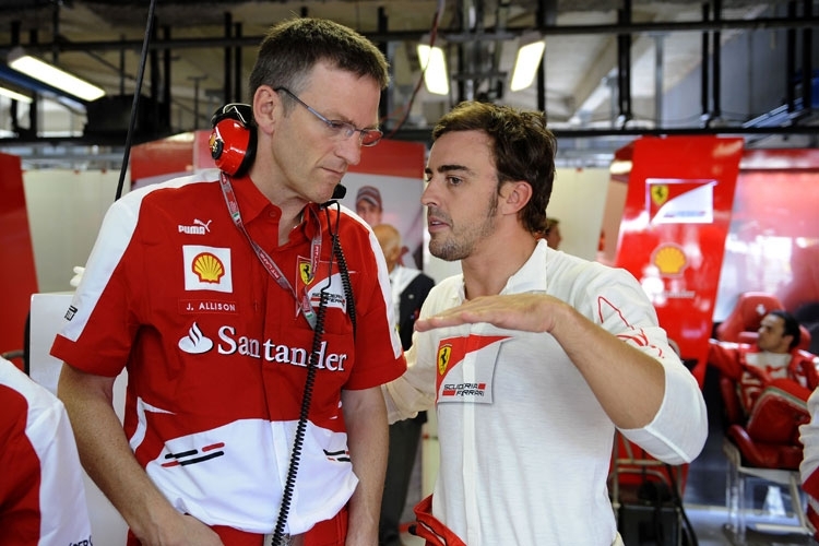 Ferrari-Technikchef James Allison mit Fernando Alonso