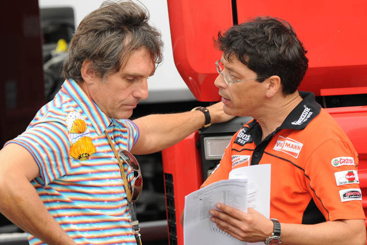 Portugal-GP 2009: Harald Eckl mit Teamchef Stefan Kiefer
