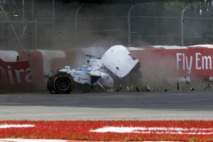 Felipe Massas Rennen endete in Kanada in den Reifenstapeln