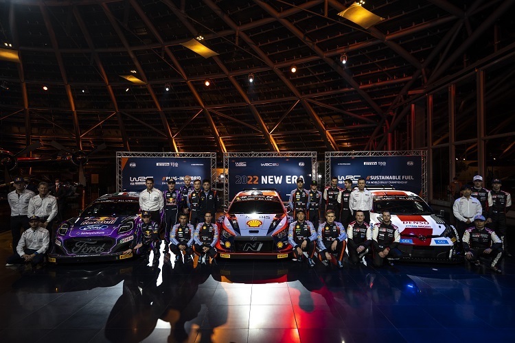 WRC-Launch mit den drei Herstellern