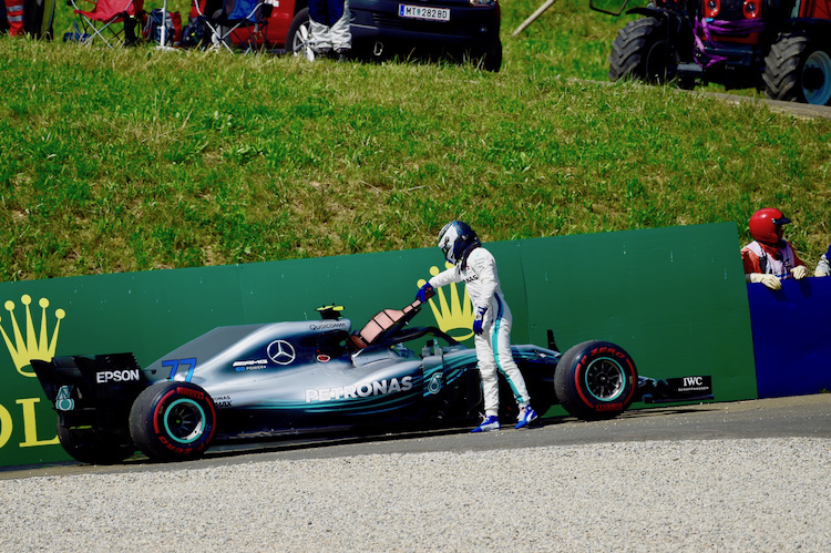 Für Valtteri Bottas dauerte der Österreich-GP keine 14 Runden