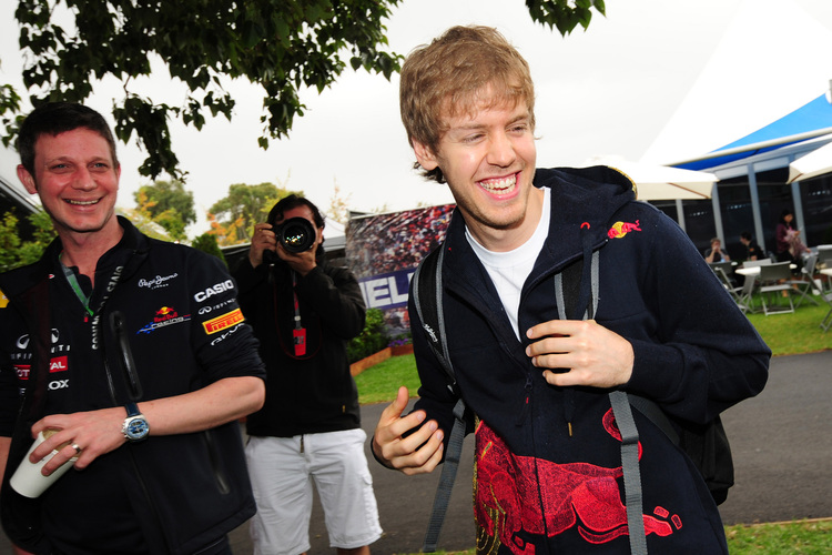 Lockerer denn je: Weltmeister Sebastian Vettel