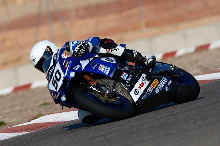 Damian Cudlin drehte mit seiner Yamaha zahlreiche Runden