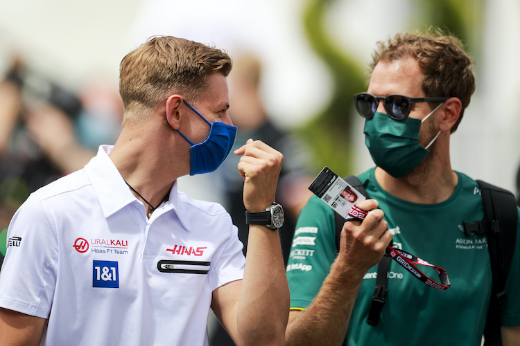 Mick Schumacher und Sebastian Vettel