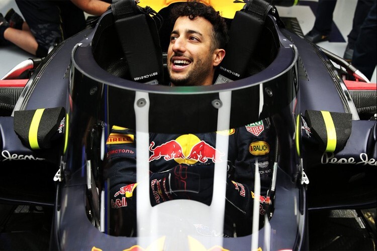 Ricciardo mit dem Aeroscreen