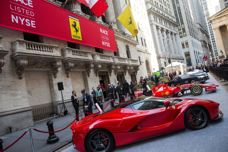 Im Oktober 2015 ging Ferrari an die New Yorker Börse