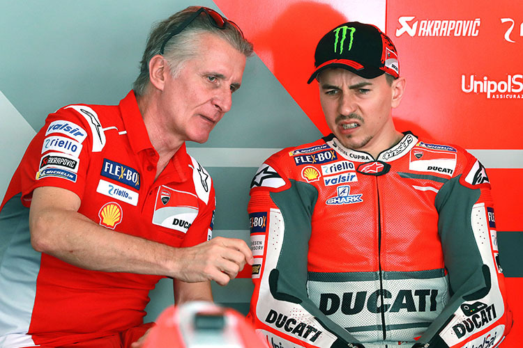 Paolo Ciabatti mit Jorge Lorenzo