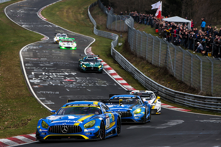 Insgesamt neun Mercedes-AMG GT3 starten beim 24h-Rennen Nürburgring-Nordschleife