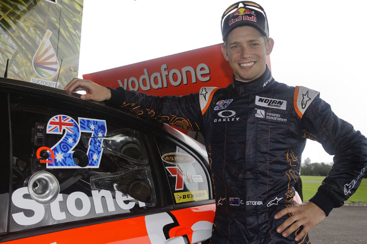  Casey Stoner bei seinem V8-Test