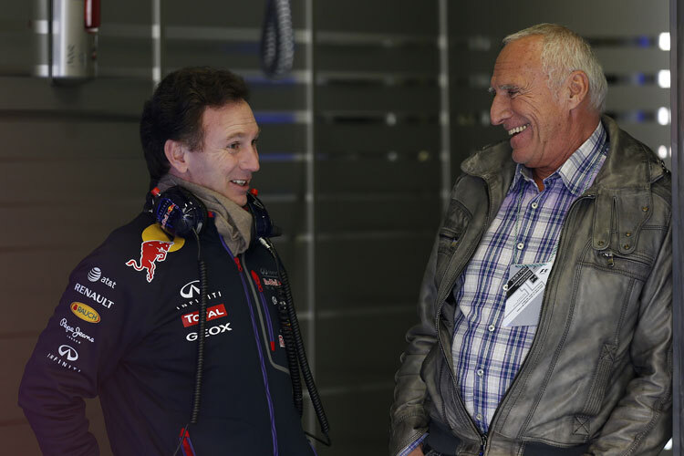 Christian Horner mit Red-Bull-Chef Dietrich Mateschitz