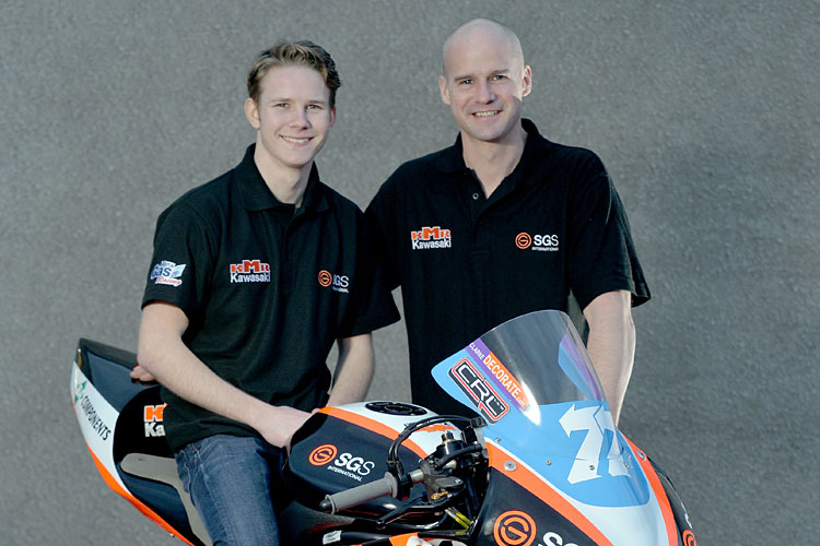 Danny Webb (li) mit Teamchef Ryan Farquhar