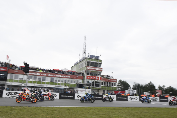 Start zum MotoGP-Rennen in Brünn 2016