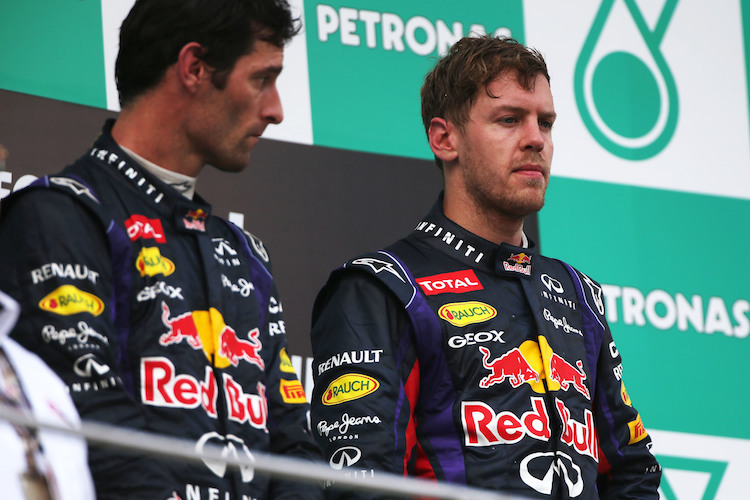 Nach dem Malaysia-GP wirkten weder Mark Webber noch Sebastian Vettel wirklich glücklich
