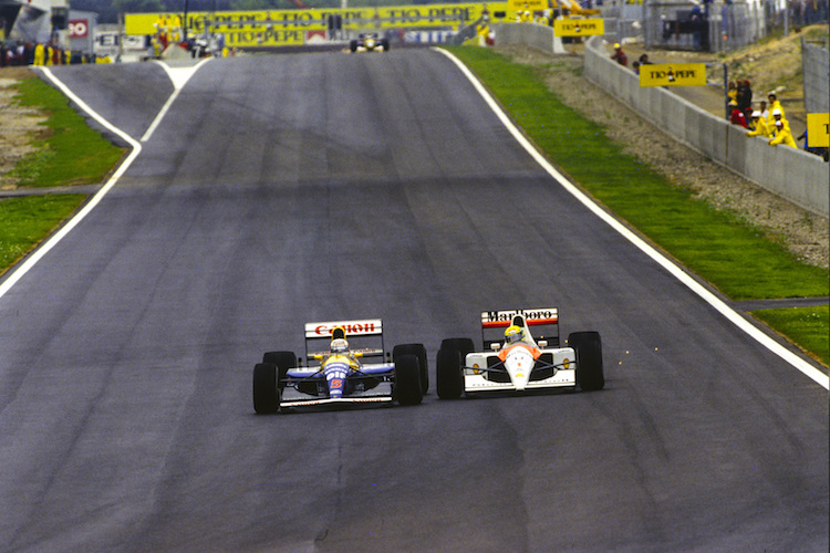 Mansell gegen Senna in Barcelona 1991