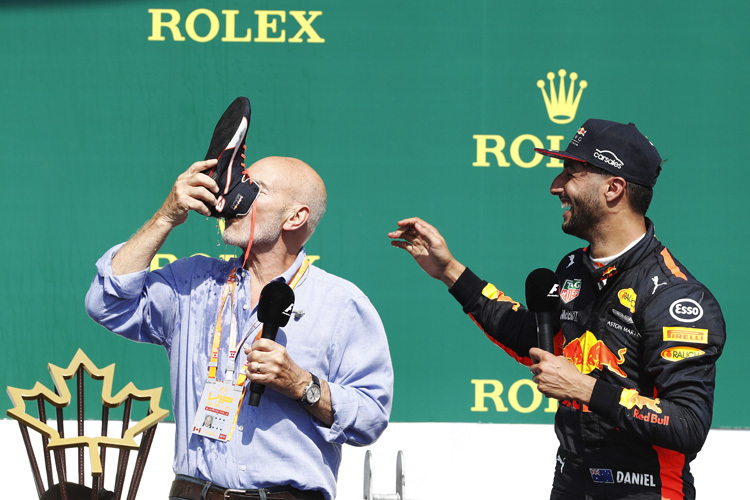 Sir Patrick Stewart und Daniel Ricciardo