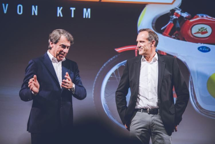 Heinz Kinigadner (rechts) überredete Stefan Pierer, KTM-Besitzer zu bleiben - was der Anfang einer Erfolgsgeschichte war 