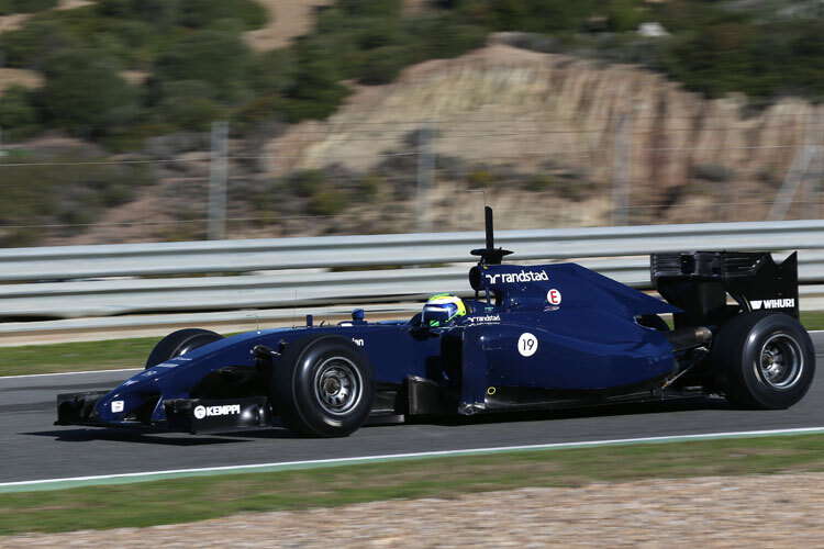 Felipe Massa zum ersten Mal in einem Williams