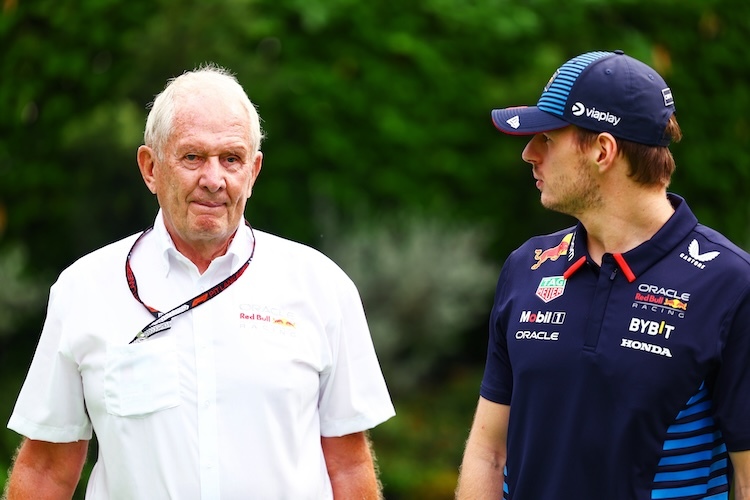 Dr. Helmut Marko und Max Verstappen