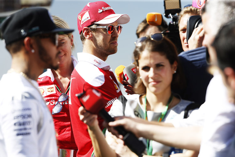 Sebastian Vettel und Lewis Hamilton