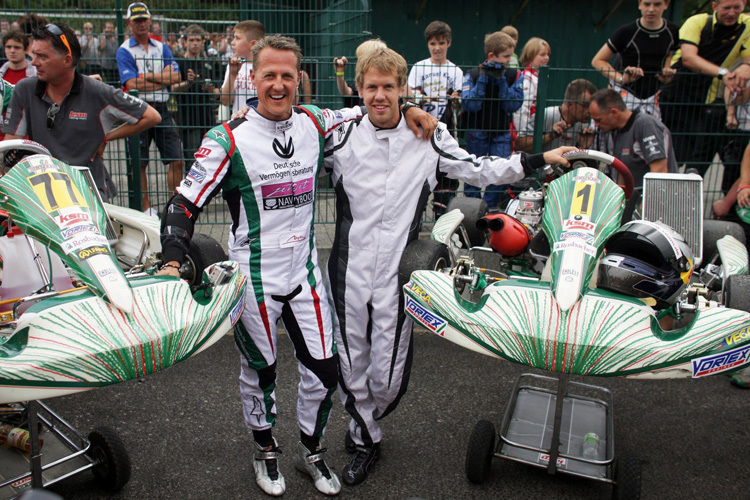 Michael Schumacher mit Sebastian Vettel