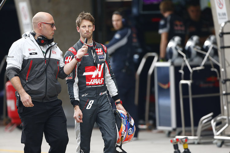 Romain Grosjean gibt über sein Rennen Auskunft