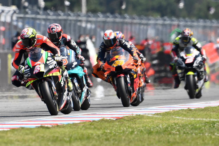 Aleix Espargaró gefolgt von Fabio Quartararo, Pol Espargaró, Brad Binder und Johann Zarco