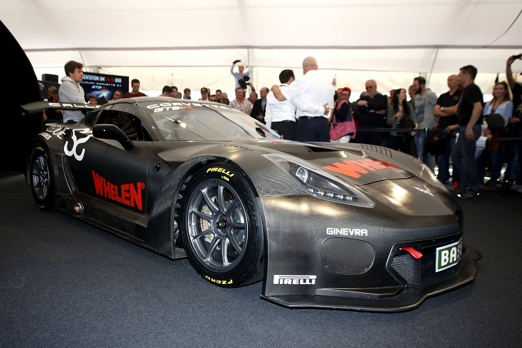 Die nagelneue Callaway Corvette C7 GT3-R bei der Präsentation in Hockenheim