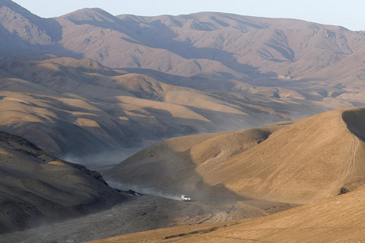 Ein Streckenabschnitt der Dakar 2010 in Südamerika