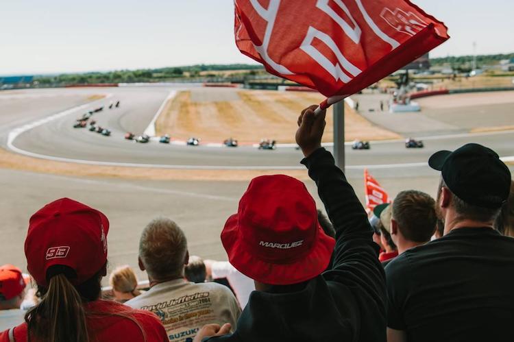 Der Blick von der Marc Márquez-Fantribüne in Silverstone