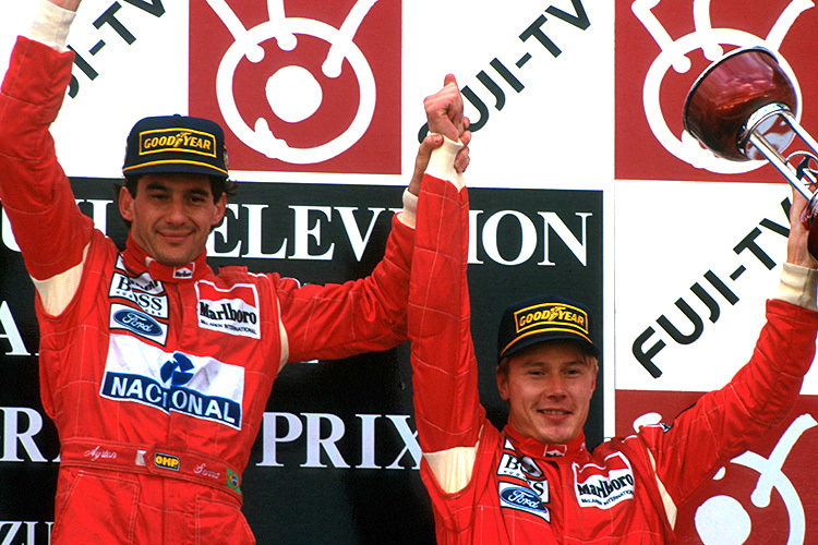 Ayrton Senna und Mika Häkkinen