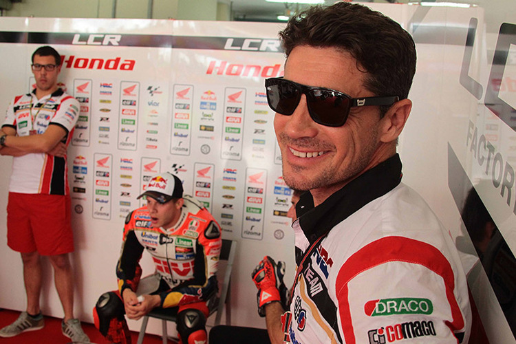 Lucio Cecchinello, im Hintergrund Stefan Bradl