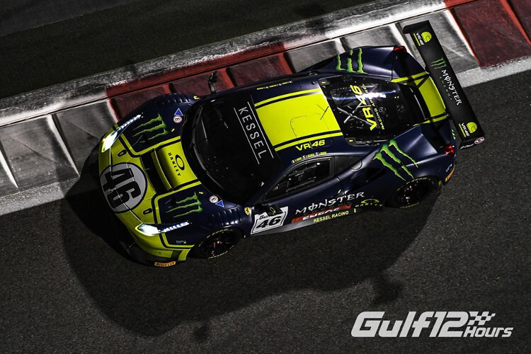 Der Ferrari 488 GT3 von Valentino Rossi bei den 12h Gulf in Abu Dhabi