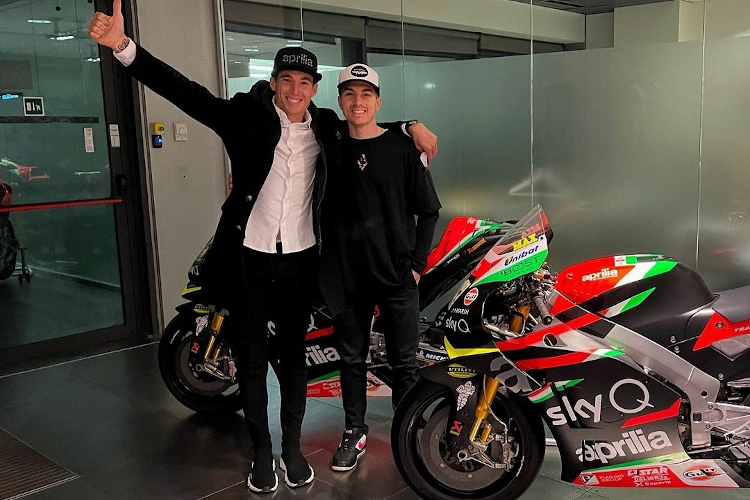 Aleix Espargaró und Maverick Viñales in Noale