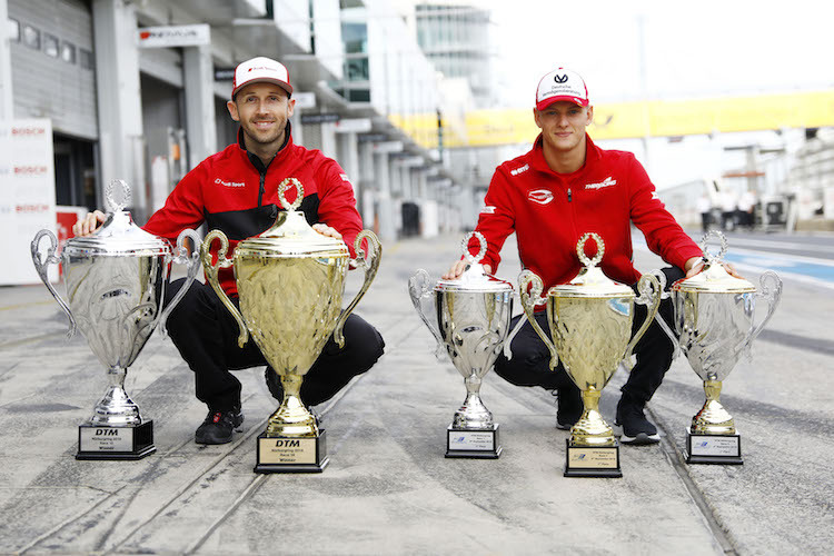 Rene Rast mit Mick Schumacher, der alle drei Formel-3-Rennen auf dem Nürburgring gewann