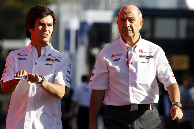 Peter Sauber (rechts) und Sergio Perez