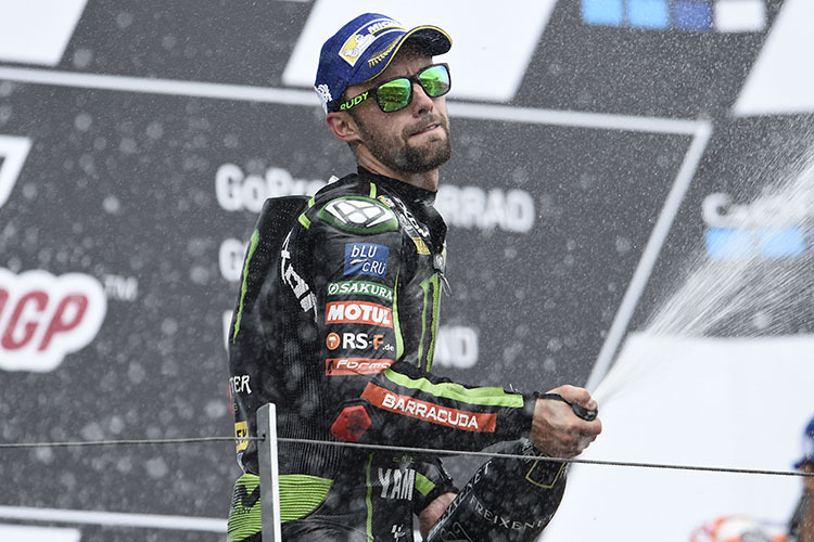 Jonas Folger stand als Rookie bei seinem Heim-GP auf dem MotoGP-Podest