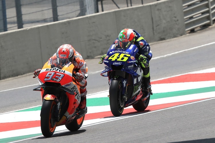 Marc Márquez und Valentino Rossi beim Italien-GP 2018