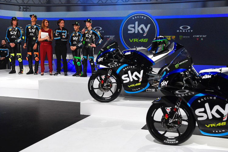 Das Sky Racing Team präsentierte sich in Mailand