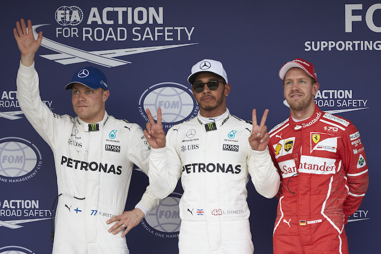Bottas, Hamilton, Vettel