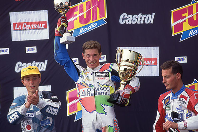Lucio Cecchinello gewann während seiner aktiven Laufbahn sieben Grands Prix