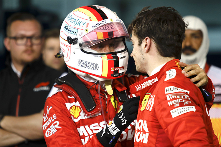 Sebastian Vettel und Charles Leclerc in Bahrain