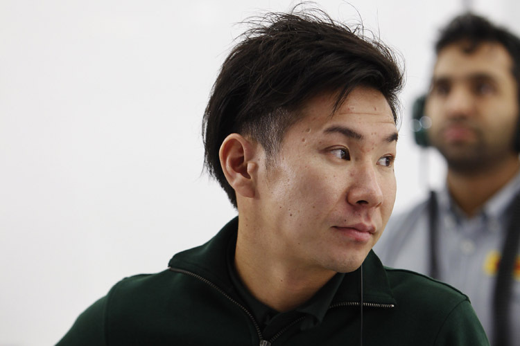 Geduldsprobe: Kamui Kobayashi konnte erst eine Stunde vor Testende ausrücken