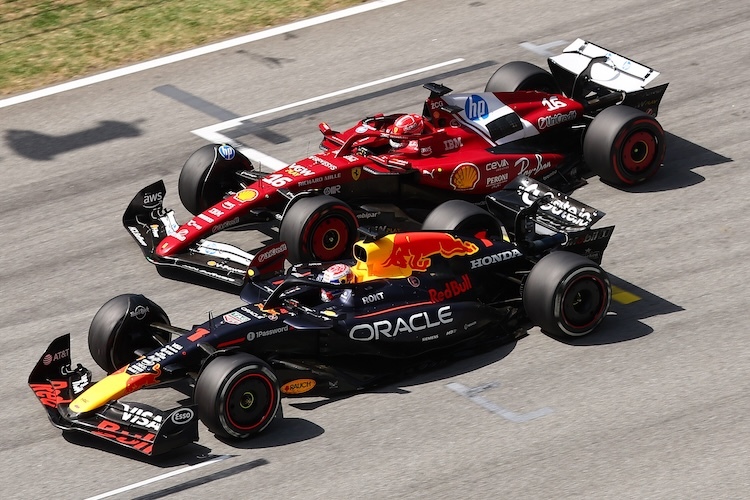Max Verstappen gegen Charles Leclerc