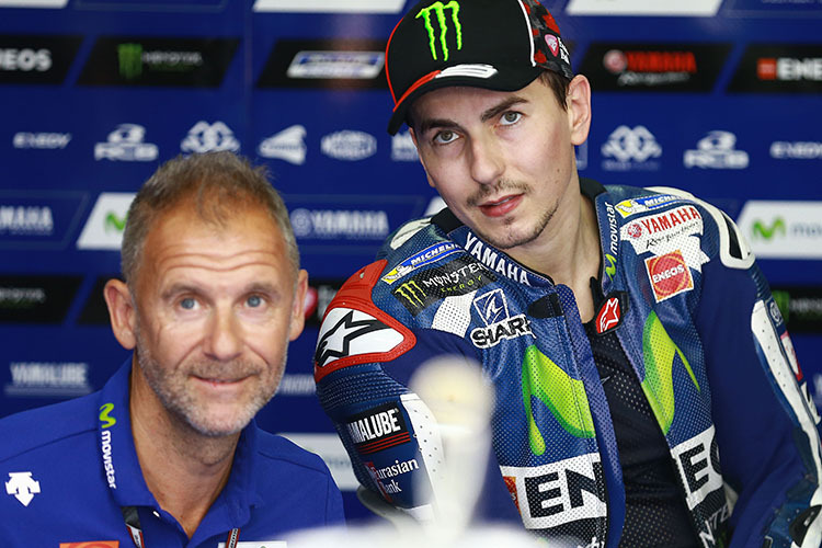 Yamaha-Teammanager Wilco Zeelenberg mit Jorge Lorenzo